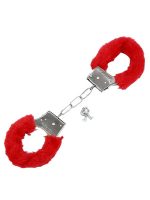 Afrodit Shop Fetiş Fantezi Kırmızı Peluşlu Metal Kelepçe
