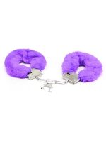 Afrodit Shop Fetiş Fantezi Mor Peluşlu Metal Kelepçe - Görsel 2