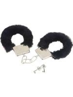Afrodit Shop Fetiş Fantezi Siyah Peluşlu Metal Kelepçe