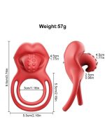 Afrodit Shop G-Noktası Uyarımlı Dilli Titreşimli Penis Halkası – Çift Yönlü Zevk - Görsel 2