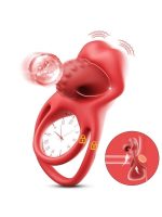 Afrodit Shop G-Noktası Uyarımlı Dilli Titreşimli Penis Halkası – Çift Yönlü Zevk - Görsel 5