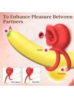 Afrodit Shop G-Noktası Uyarımlı Dönen (swing) Haraketli Dilli Titreşimli Penis Halkası – Çift Yönlü Zevk - Görsel 4