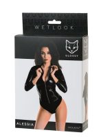 Afrodit Shop Glossy Alessia Bodysuit Siyah M - Görsel 5