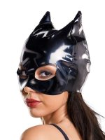 Afrodit Shop Glossy ANN Deri Kedi Maskesi siyah - Görsel 3
