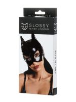 Afrodit Shop Glossy ANN Deri Kedi Maskesi siyah - Görsel 5