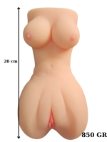 Afrodit Shop Göğüslü Çift Girişli Vajina Mastürbatör 850 Gr - Görsel 2