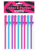Afrodit Shop Jokes & Parties Original Willy Straws – Pack of 9 Dildo Pipet - Görsel 2