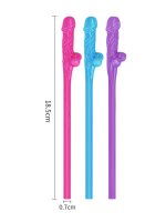 Afrodit Shop Jokes & Parties Original Willy Straws – Pack of 9 Dildo Pipet - Görsel 5