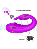 Afrodit Shop Kablosuz Kumandalı Şarjlı 2 in 1 Giyilebilir Rabbit Mini Vibratör - Görsel 4