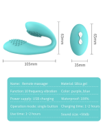 Afrodit Shop Kablosuz Kumandalı Tırtıklı Klitoris ve G-Spot Uyarıcı 2 in 1 Çift C Vibratör - Görsel 2