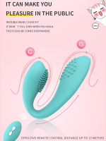 Afrodit Shop Kablosuz Kumandalı Tırtıklı Klitoris ve G-Spot Uyarıcı 2 in 1 Çift C Vibratör - Görsel 4