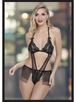 Afrodit Shop Kadın Siyah Seksi Fantezi Özel Tasarım Etekli Fantezi Babydoll - Görsel 2