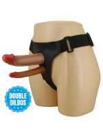 Afrodit Shop Keaven 4cm Dolgulu Realistik İçi Boş Çatal Protez Strapon Belden Bağlamalı - Görsel 3