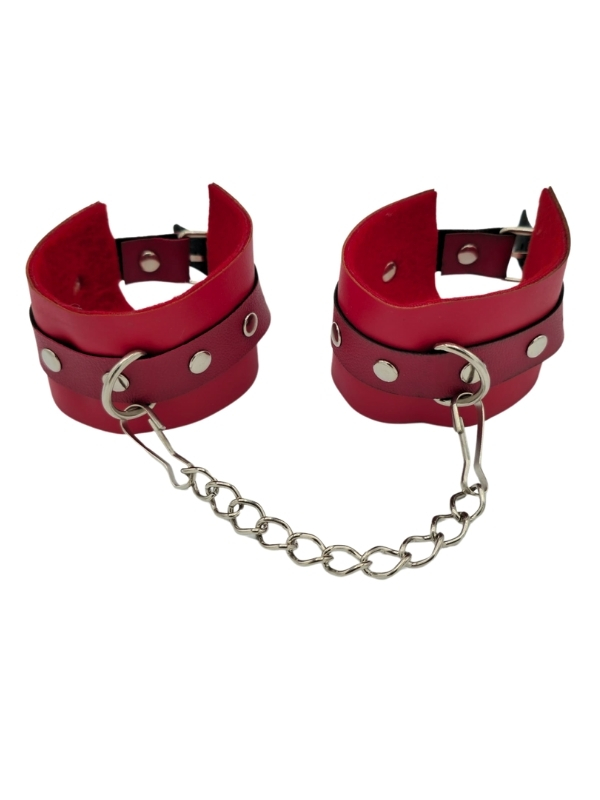 censan-kirmizi-deri-el-kelepcesi-701872-1 Afrodit Shop Kırmızı Deri El Kelepçesi - Görsel 1