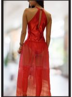 Afrodit Shop Kırmızı Deri Harness Fantezi Kostüm - Görsel 2