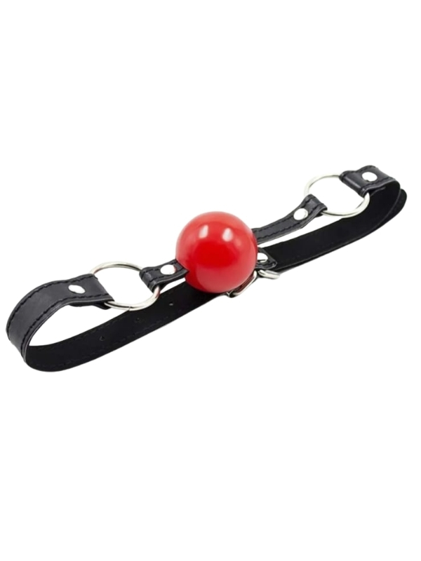 censan-kirmizi-siyah-agiz-topu-1216712-1 Afrodit Shop Kırmızı Siyah Ağız Topu - Görsel 1