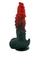 Afrodit Shop Kırmızı Siyah Canavar Dildo Model 1 - Görsel 3