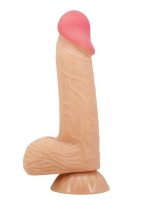Afrodit Shop Lisle 8.1 İnç Kıkırdak Yapılı Gerçek Deri Yapılı Dildo - Görsel 5