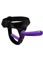 Afrodit Shop Mor Double Dong Titreşimli Belden Bağlamalı Çift Taraflı Bisex Dildo Vibratör model 2 - Görsel 4