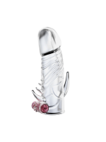 Afrodit Shop New Stretchable Magic Material Titreşimli Klitoris Uyarıcılı Şeffaf Penis Kılıfı - Görsel 2