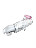 Afrodit Shop New Stretchable Magic Material Titreşimli Klitoris Uyarıcılı Şeffaf Penis Kılıfı - Görsel 4