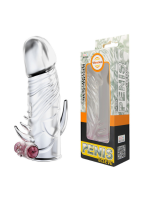 Afrodit Shop New Stretchable Magic Material Titreşimli Klitoris Uyarıcılı Şeffaf Penis Kılıfı - Görsel 5