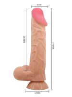 Afrodit Shop Ortan 9.4 İnç Kıkırdak Yapılı Gerçek Deri Yapılı Dildo - Görsel 2