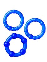 Afrodit Shop Penis Halka Seti TPE mavi 3,5/3/2 cm