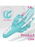 Afrodit Shop S-Hande 3'ü 1 Arada Tavşan Vibratör – Mavi - Görsel 2