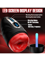 Afrodit Shop Şarjlı Isıtmalı ve Titreşimli Silikon Dudak Girişli Otomatik Oral Mastürbatör - Görsel 4