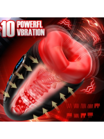 Afrodit Shop Şarjlı Isıtmalı ve Titreşimli Silikon Dudak Girişli Otomatik Oral Mastürbatör - Görsel 5