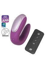 Afrodit Shop Satisfyer Double Fun Telefon Kontrollü ve Uzaktan Kumandalı Violet Vibratör