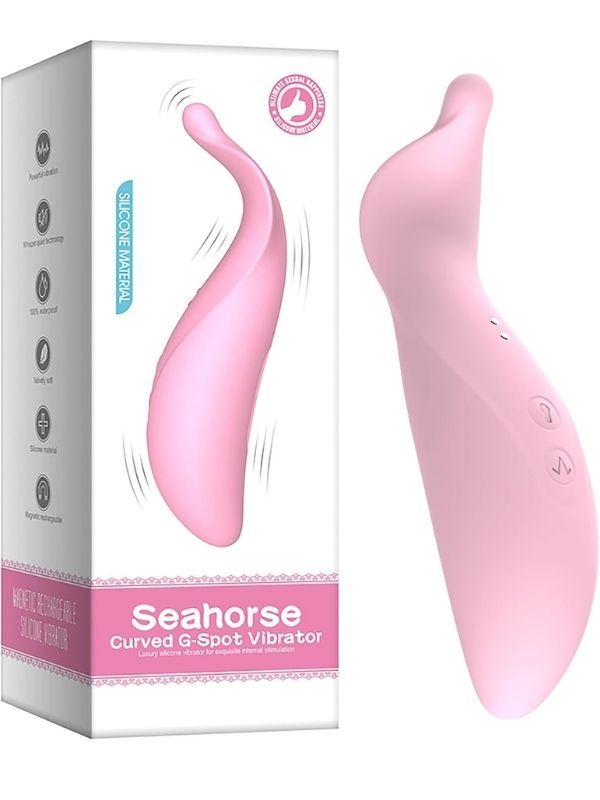 censan-seahorse-curved-g-spot-vibrator-802048-1 Afrodit Shop seahorse curved g-spot vibratör - Görsel 1
