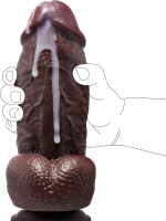 Afrodit Shop Siyah SuperLove Realistik Dual Density Dildo – 21 cm Güçlü Emme Tabanlı Vücut Dostu Silikon - Görsel 3