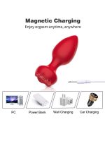 Afrodit Shop Telefon Kontrollü Full Covered Rubber Rose Anal Plug – Siyah - Görsel 3