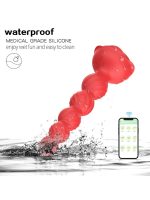 Afrodit Shop Telefon Kontrollü Haley Rose Pulled Beads Anal Plug – Kırmızı - Görsel 5