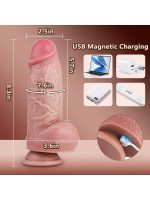 Afrodit Shop Thrusting Huge Thick Dildo Vibratör 21 Cm - Görsel 5