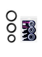 Afrodit Shop Titan 3'lü Siyah Esnek Penis Halkası Seti - Görsel 4