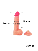 Afrodit Shop Ultra Gerçekçi 20 Cm Kıkırdaklı Dildo - Görsel 2