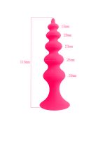 Afrodit Shop Vantuzlu Boğumlu Silikon Anal Plug Pembe - Görsel 2