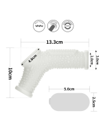 Afrodit Shop Vibrating Drip Knights Ring with Scrotum Sleeve (Beyaz) - Görsel 5