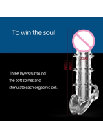 Afrodit Shop Wolf Warrior Crystal Şeffaf Dokulu Penis Kılıfı – Esnek TPE Malzeme, Gerçekçi His, 13.8 cm - Görsel 3