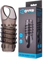 Afrodit Shop  XLover Penis Extender Kılıfı TPE Siyah Şeffaf 7.5 cm - Görsel 4