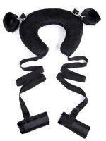 Afrodit Shop Yastıklı El Ayak Bağlama Seti Siyah