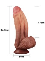 LoveToy Double Layer Platinyum Silikon Dildo 25 cm - Görsel 2