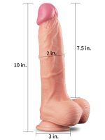 LoveToy Double Layer Platinyum Silikon Realistik Dildo 25 cm - Görsel 2