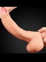 Çift Katmanlı Platinyum Silikon Realistik Dildo 28 cm - Görsel 6