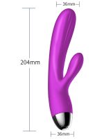 FoxShow Isıtma ve Çift Motor Titreşimli Esnek Klitoris ve G-Noktası Vibratör - Görsel 5