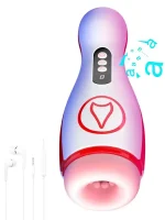 Vakumlu ve Titreşim Özellikli Şarjlı Oral Seks Mastürbatörü - Görsel 6