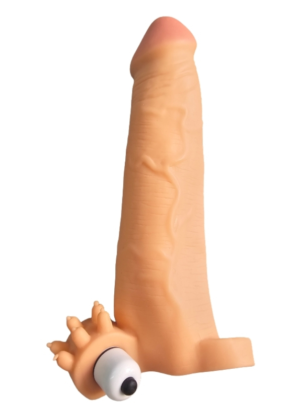 gercekci-penis-kilifi-et-dokusunda-titresimli-testis-gecmeli-20-cm-1271747-1 Gerçekçi Penis Kılıfı Et Dokusunda Titreşimli Testis Geçmeli 20 cm - Görsel 1